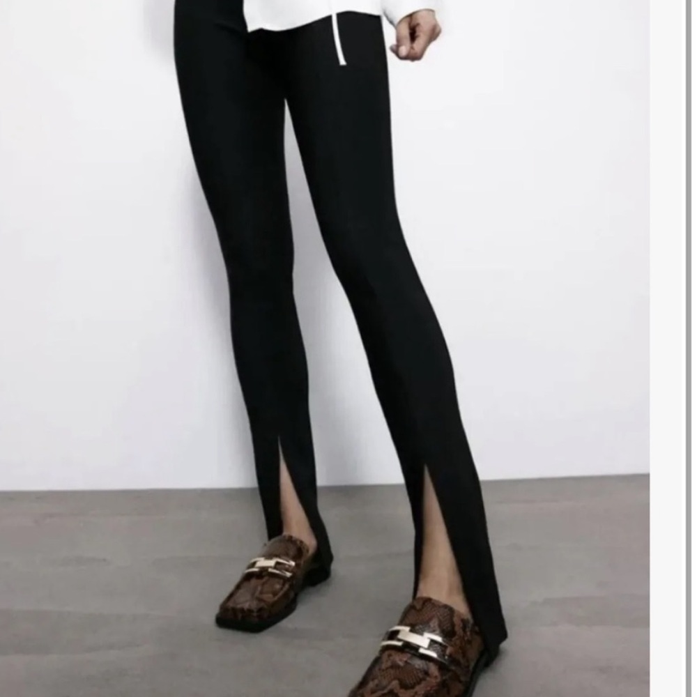 Zara leggings with front slit